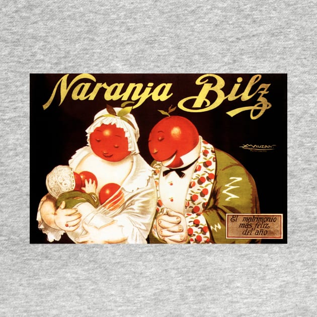NARANJA BILZ Orange Juice Family Vintage Fruit Advertisement by Achille Mauzan by vintageposters